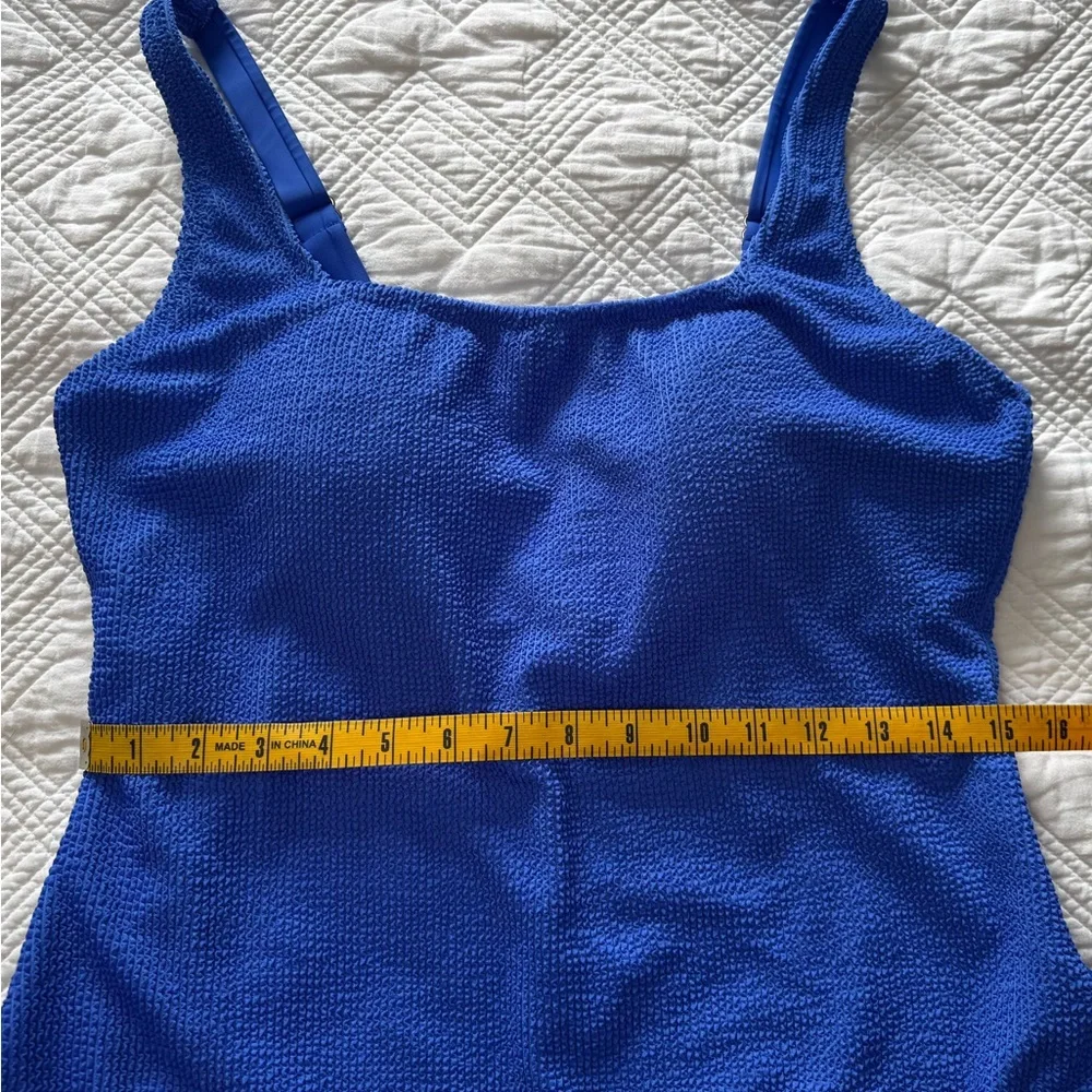Shade & Shore Royal Blue Textured Swimsuit Size 18 EUC Summer Beach Swimwear